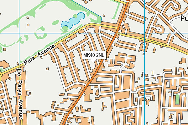 MK40 2NL map - OS VectorMap District (Ordnance Survey)