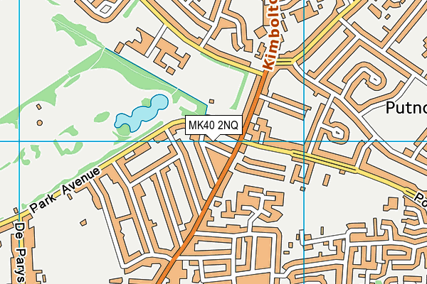 MK40 2NQ map - OS VectorMap District (Ordnance Survey)