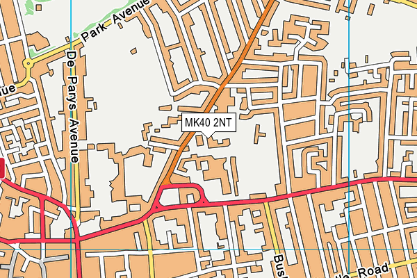 MK40 2NT map - OS VectorMap District (Ordnance Survey)