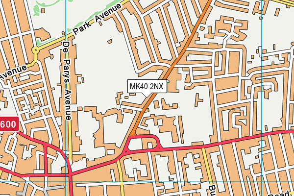 MK40 2NX map - OS VectorMap District (Ordnance Survey)