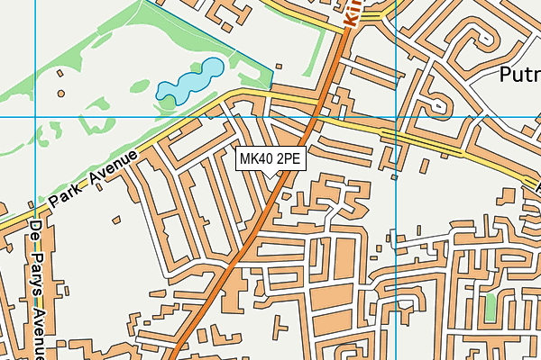 MK40 2PE map - OS VectorMap District (Ordnance Survey)