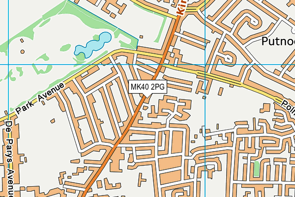 MK40 2PG map - OS VectorMap District (Ordnance Survey)