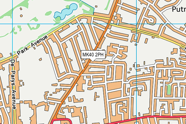 MK40 2PH map - OS VectorMap District (Ordnance Survey)