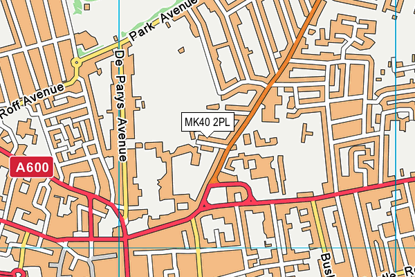 MK40 2PL map - OS VectorMap District (Ordnance Survey)