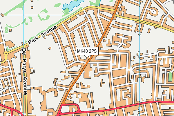 MK40 2PS map - OS VectorMap District (Ordnance Survey)
