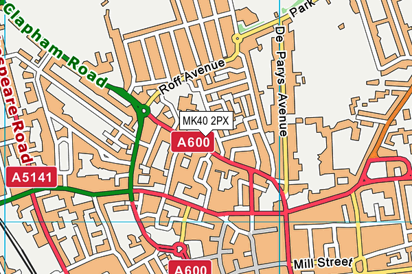 MK40 2PX map - OS VectorMap District (Ordnance Survey)