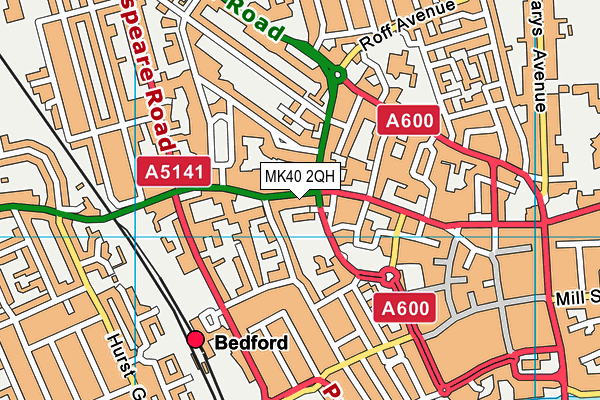 MK40 2QH map - OS VectorMap District (Ordnance Survey)