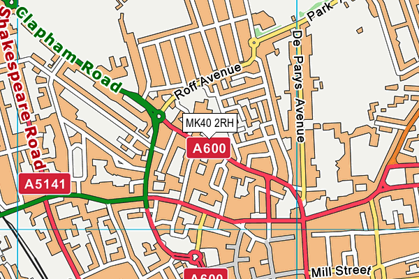 MK40 2RH map - OS VectorMap District (Ordnance Survey)