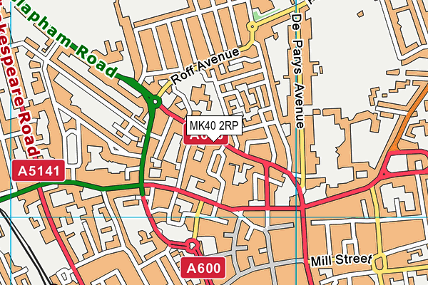 MK40 2RP map - OS VectorMap District (Ordnance Survey)