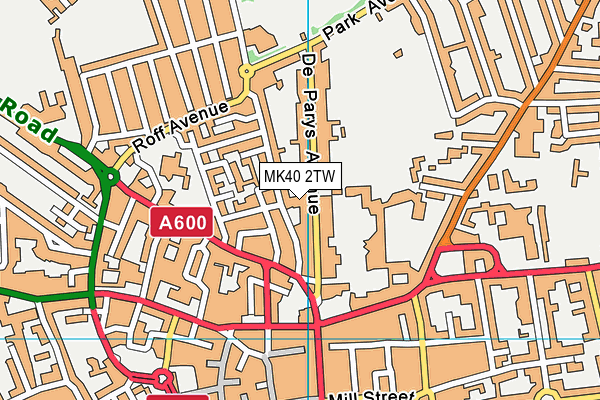 MK40 2TW map - OS VectorMap District (Ordnance Survey)