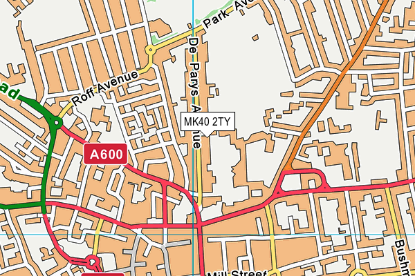 MK40 2TY map - OS VectorMap District (Ordnance Survey)