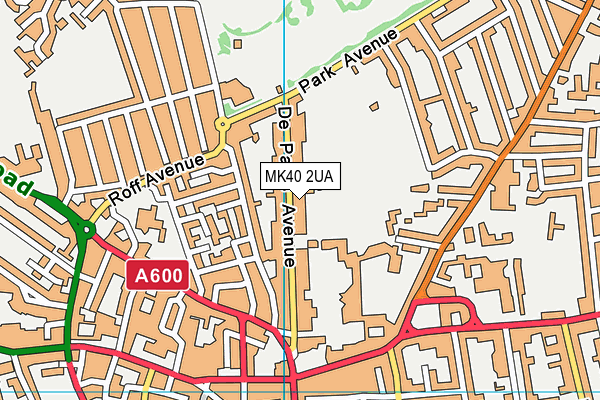 MK40 2UA map - OS VectorMap District (Ordnance Survey)