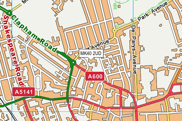 MK40 2UD map - OS VectorMap District (Ordnance Survey)