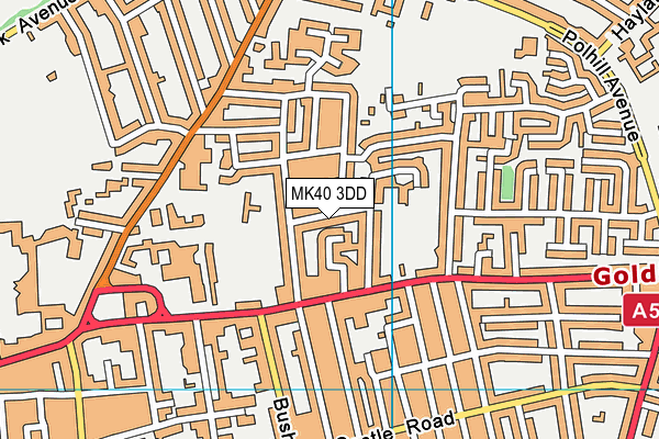 MK40 3DD map - OS VectorMap District (Ordnance Survey)