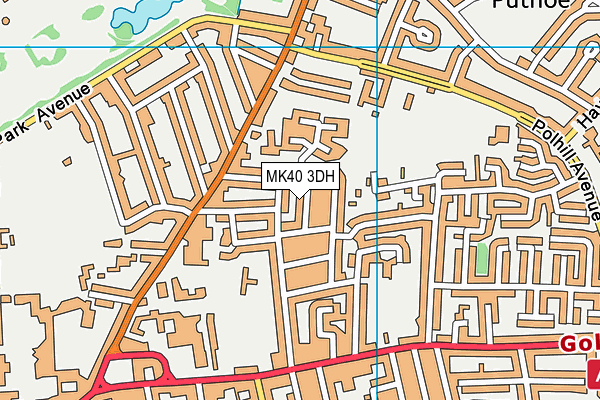 MK40 3DH map - OS VectorMap District (Ordnance Survey)