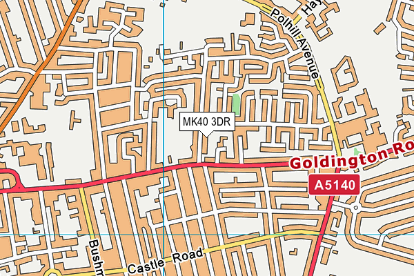 MK40 3DR map - OS VectorMap District (Ordnance Survey)