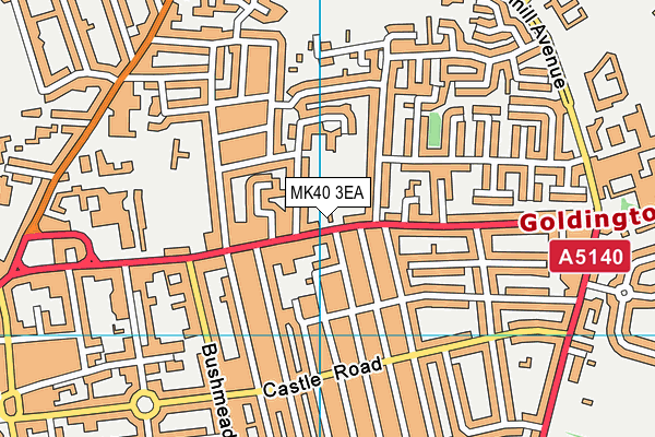 MK40 3EA map - OS VectorMap District (Ordnance Survey)