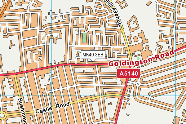 MK40 3EB map - OS VectorMap District (Ordnance Survey)