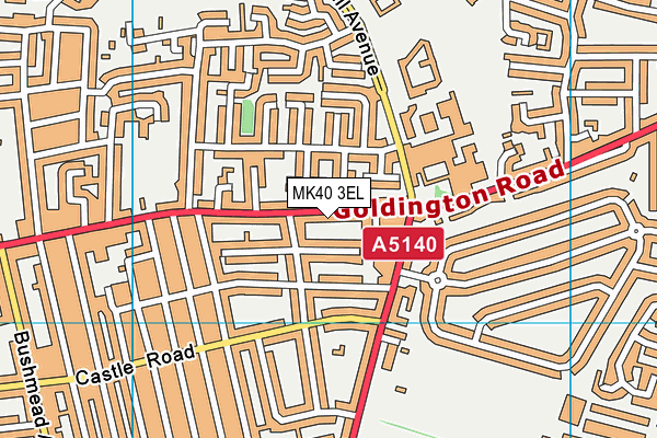 MK40 3EL map - OS VectorMap District (Ordnance Survey)