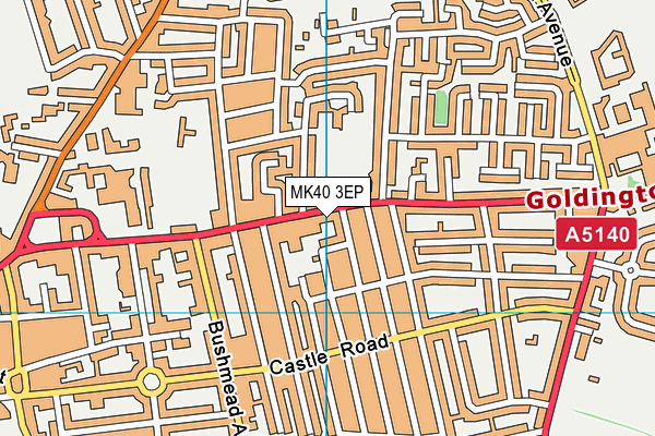 MK40 3EP map - OS VectorMap District (Ordnance Survey)