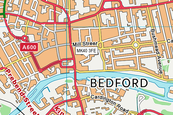 MK40 3FE map - OS VectorMap District (Ordnance Survey)