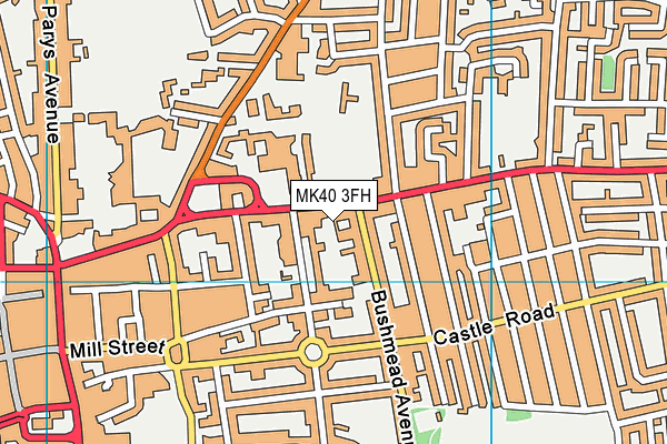 MK40 3FH map - OS VectorMap District (Ordnance Survey)