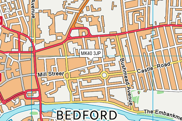 MK40 3JP map - OS VectorMap District (Ordnance Survey)