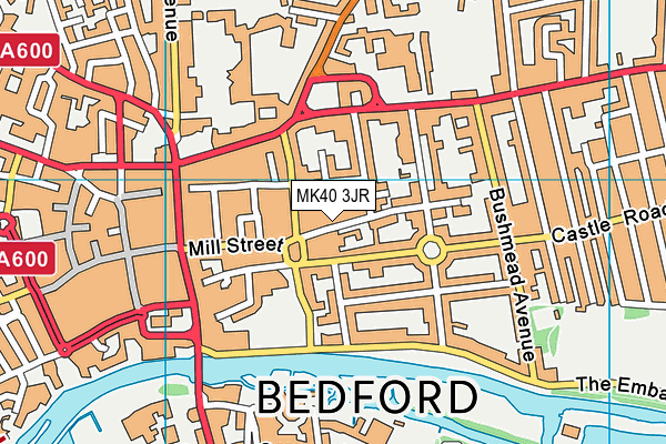 MK40 3JR map - OS VectorMap District (Ordnance Survey)