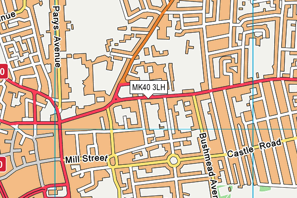 MK40 3LH map - OS VectorMap District (Ordnance Survey)