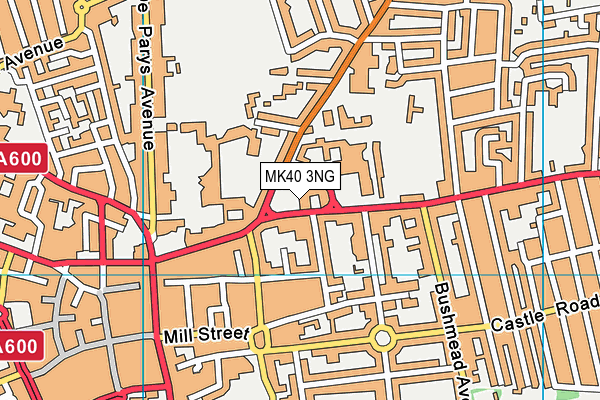 MK40 3NG map - OS VectorMap District (Ordnance Survey)