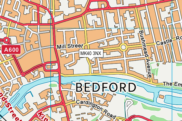 MK40 3NX map - OS VectorMap District (Ordnance Survey)