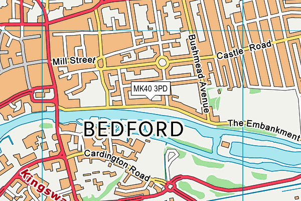 MK40 3PD map - OS VectorMap District (Ordnance Survey)