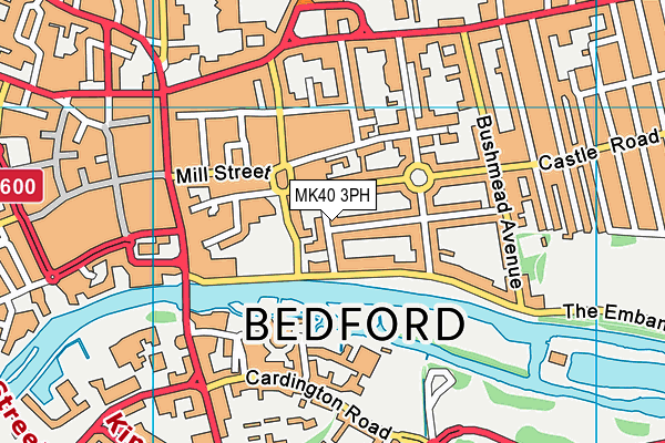 MK40 3PH map - OS VectorMap District (Ordnance Survey)