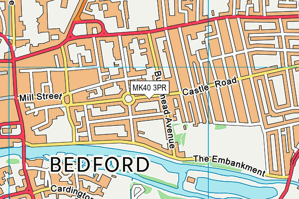 MK40 3PR map - OS VectorMap District (Ordnance Survey)