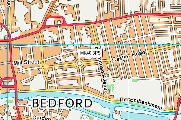 MK40 3PS map - OS VectorMap District (Ordnance Survey)