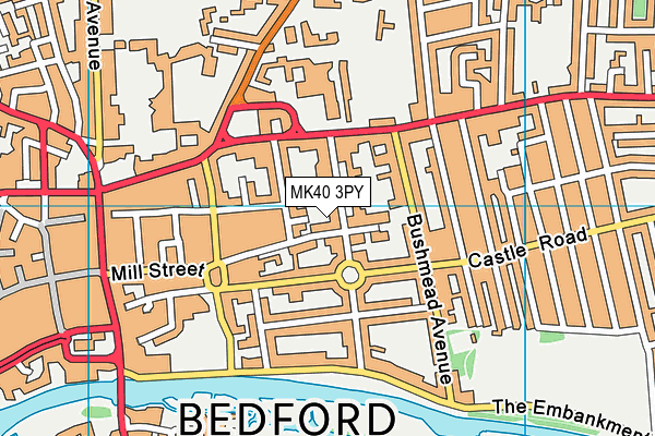 MK40 3PY map - OS VectorMap District (Ordnance Survey)