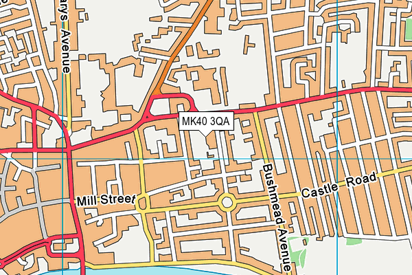 MK40 3QA map - OS VectorMap District (Ordnance Survey)