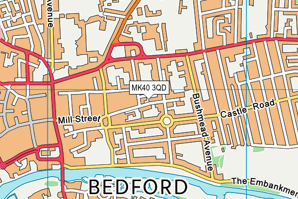 MK40 3QD map - OS VectorMap District (Ordnance Survey)