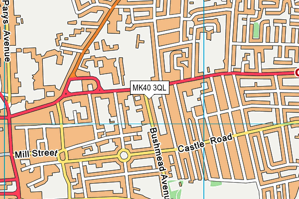 MK40 3QL map - OS VectorMap District (Ordnance Survey)