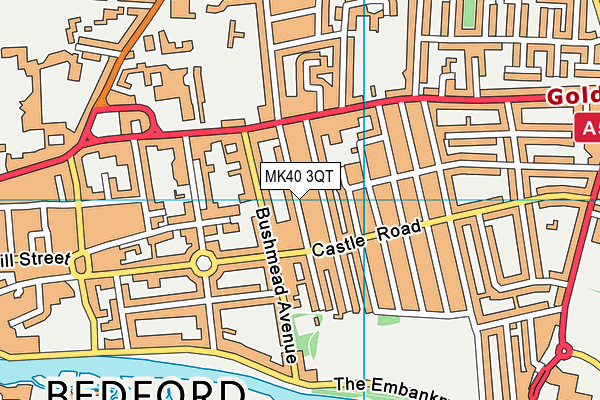 MK40 3QT map - OS VectorMap District (Ordnance Survey)