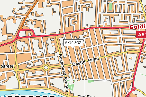 MK40 3QZ map - OS VectorMap District (Ordnance Survey)