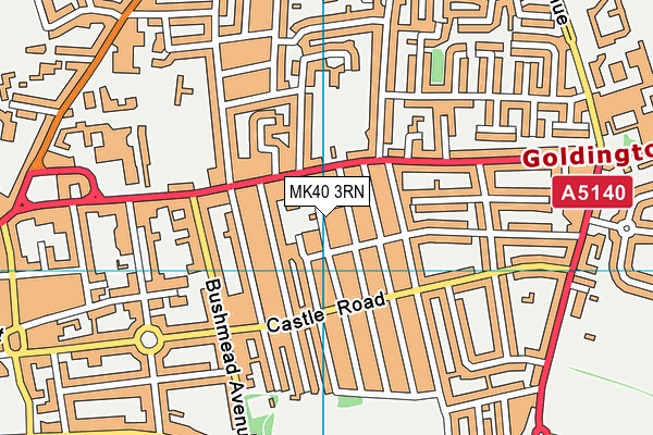 MK40 3RN map - OS VectorMap District (Ordnance Survey)