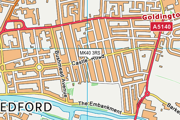 MK40 3RS map - OS VectorMap District (Ordnance Survey)