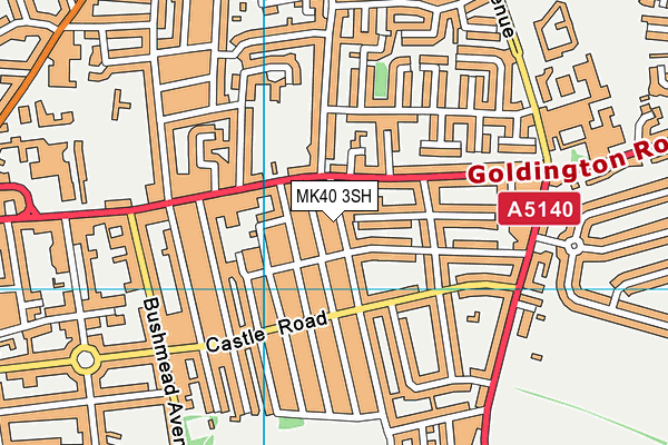 MK40 3SH map - OS VectorMap District (Ordnance Survey)