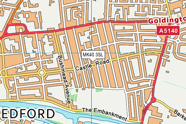 MK40 3SL map - OS VectorMap District (Ordnance Survey)