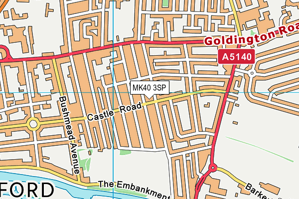 MK40 3SP map - OS VectorMap District (Ordnance Survey)