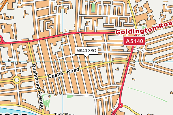 MK40 3SQ map - OS VectorMap District (Ordnance Survey)