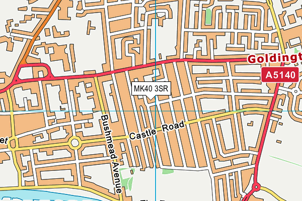 MK40 3SR map - OS VectorMap District (Ordnance Survey)