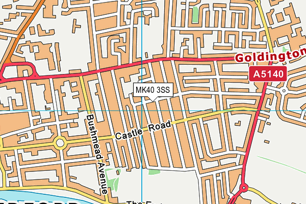 MK40 3SS map - OS VectorMap District (Ordnance Survey)