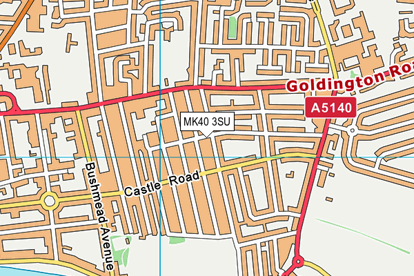 MK40 3SU map - OS VectorMap District (Ordnance Survey)